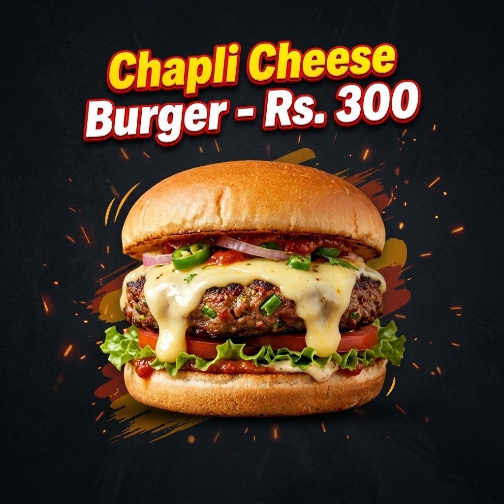 Chapli Cheese Burger - چپلی چیز برگر