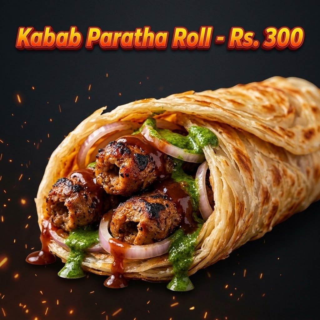Kabab Paratha Roll - کباب پراٹھا رول