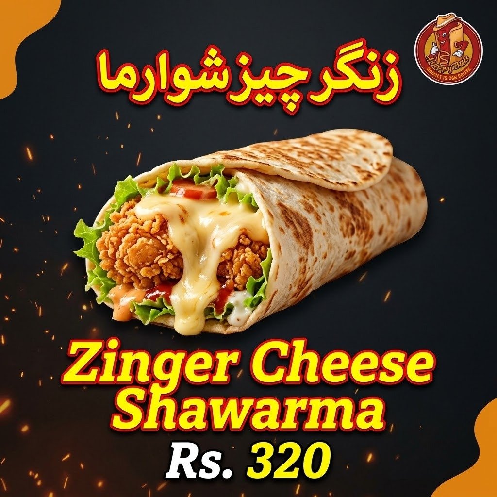 Zinger Cheese Shawarma - زنگر چیز شوارما