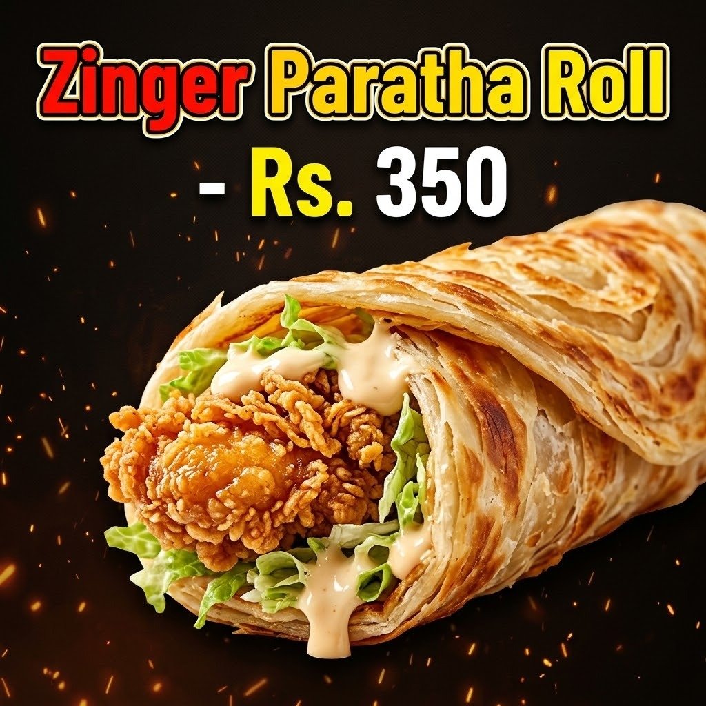 Zinger Paratha Roll - زنگر پراٹھا رول